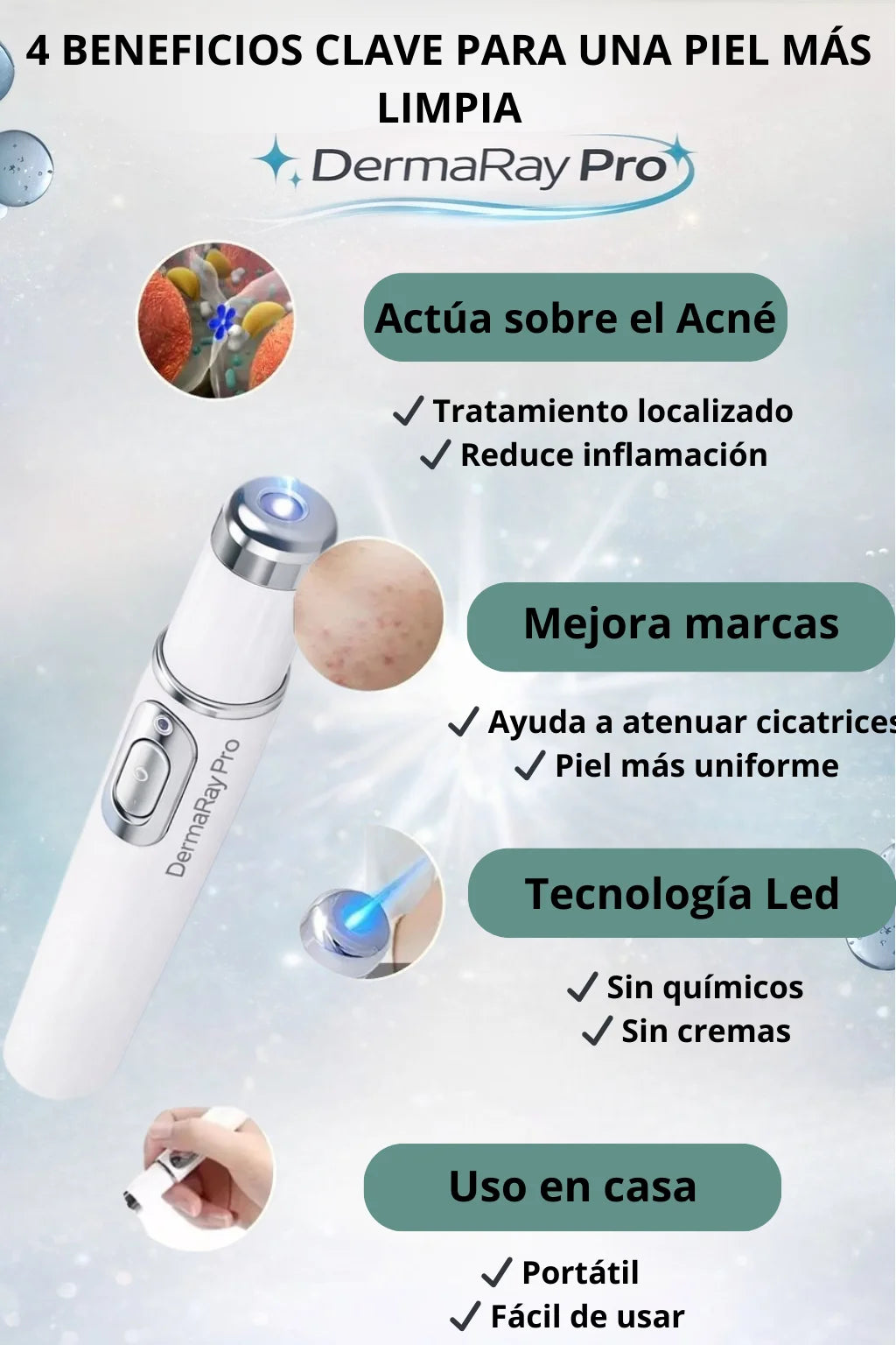 DermaRay Pro - Tratamiento para el Acné