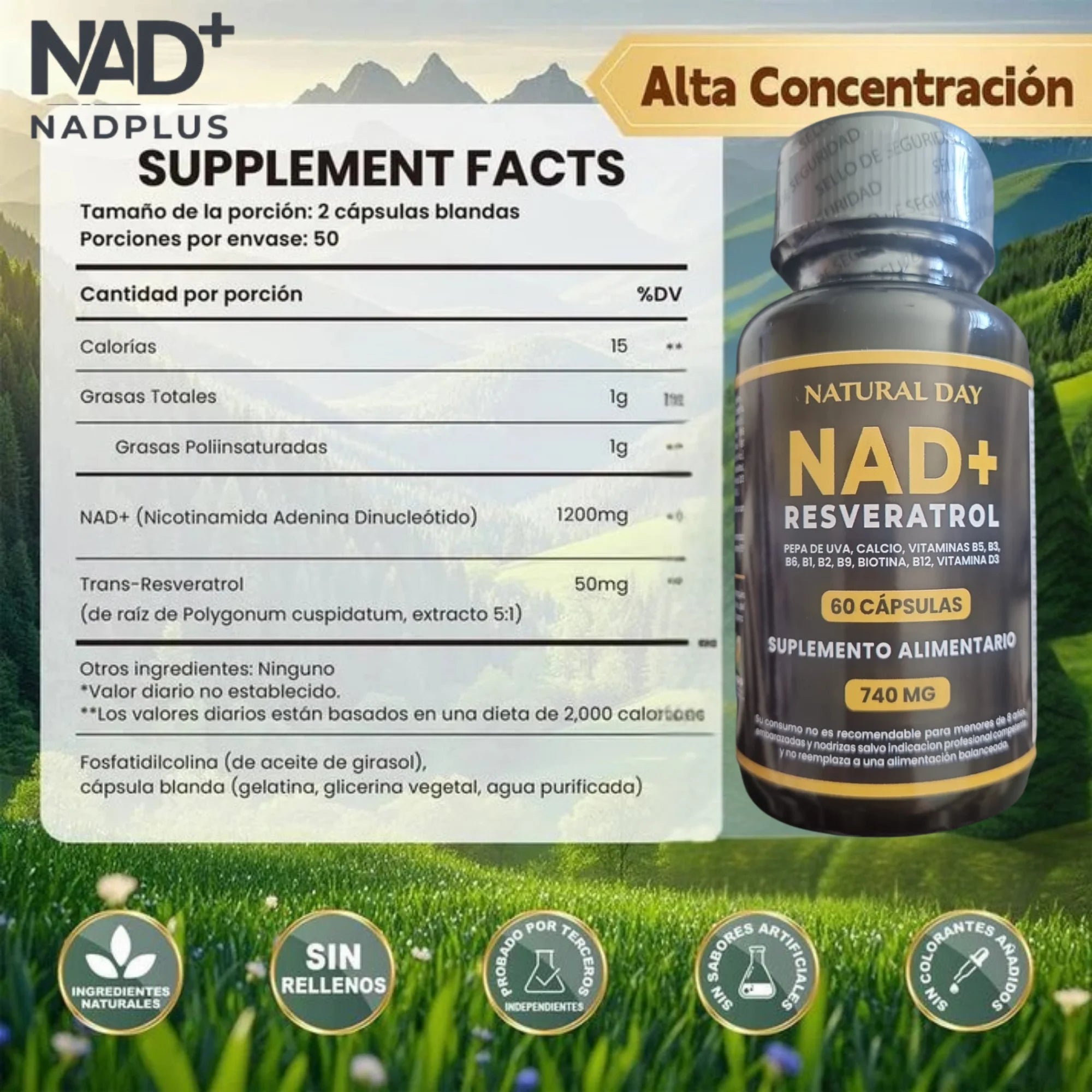 NadPlus - NAD + RESVERATROL 60 cap