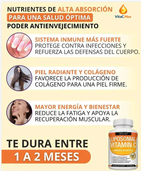 VitaC Max - Vitamina C Liposomal 60 capsulas