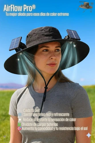 AirFlow Pro® - Sombrero con ventilador