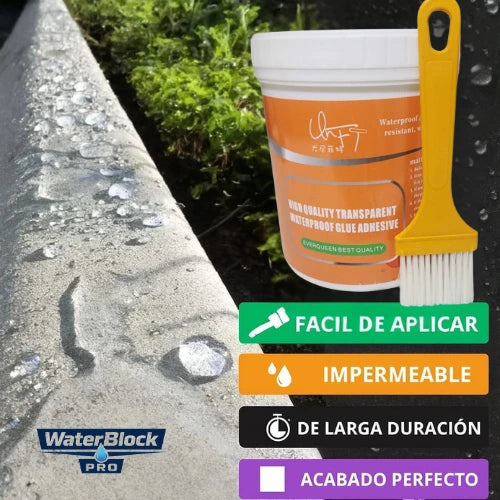 WaterBlock Pro - Sellador Impermeabilizante 1kg + Brocha de regalo