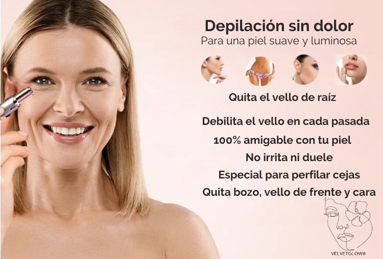 VelvetGlow® - Depiladora Facial de precisión