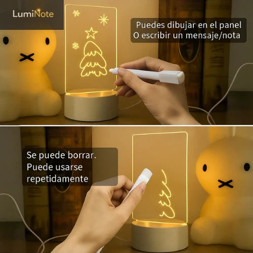 LumiNote - Lámpara LED con Panel de Escritura