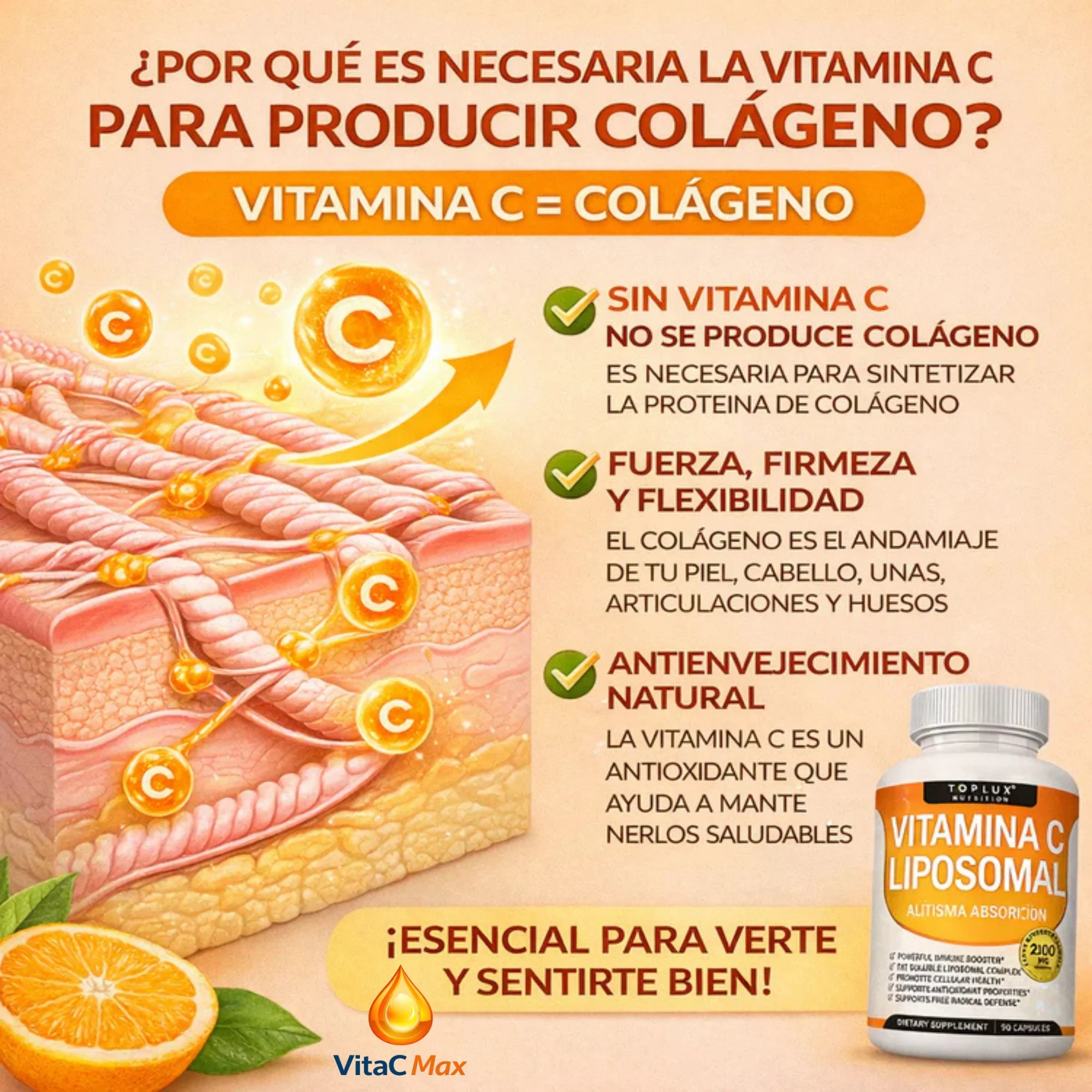 VitaC Max - Vitamina C Liposomal 60 capsulas
