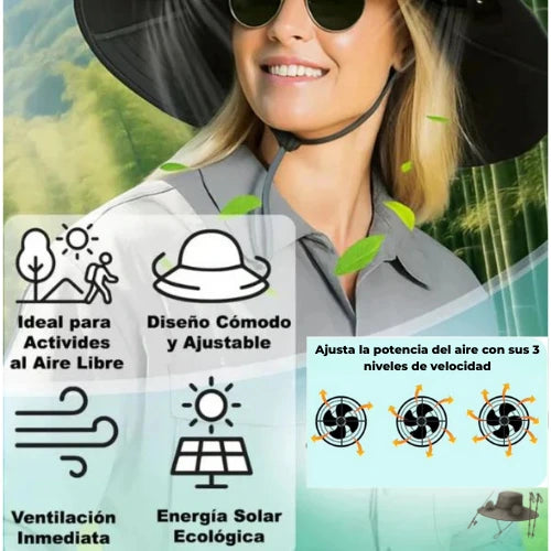 AirFlow Pro® - Sombrero con ventilador