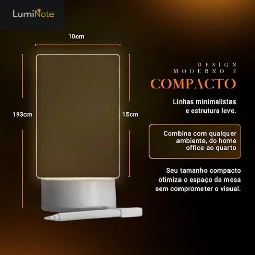 LumiNote - Lámpara LED con Panel de Escritura