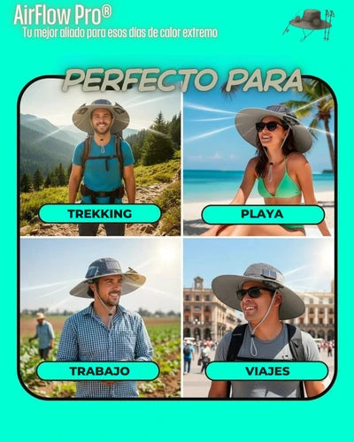 AirFlow Pro® - Sombrero con ventilador